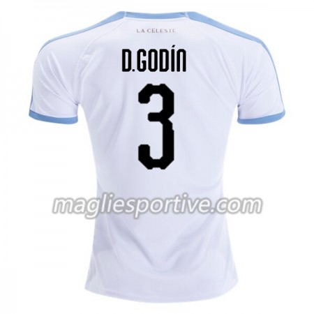 Completo Calcio Uruguay Diego Godin 3 Divisa Trasferta 2019 Copa América